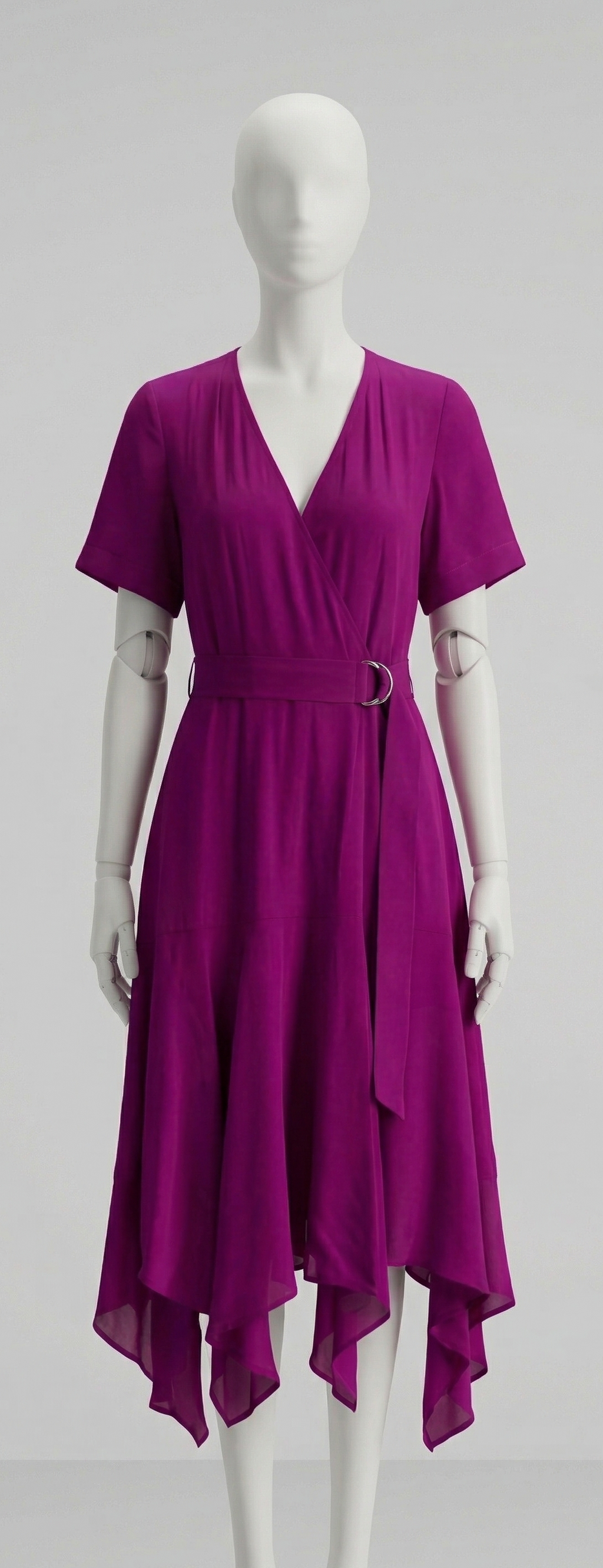 A.L.C Women’s Purple Claire Silk Wrap Dress