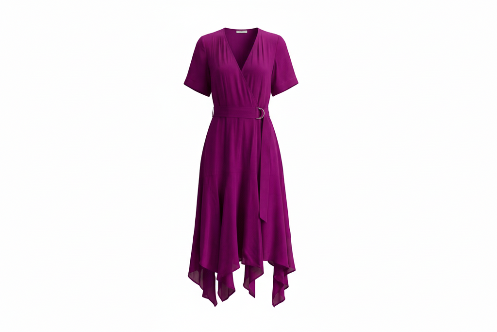 A.L.C Women’s Purple Claire Silk Wrap Dress