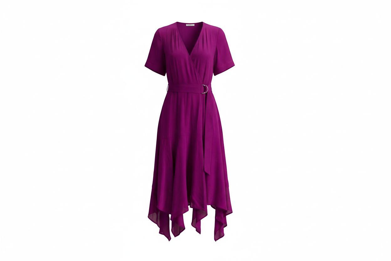 A.L.C Women’s Purple Claire Silk Wrap Dress