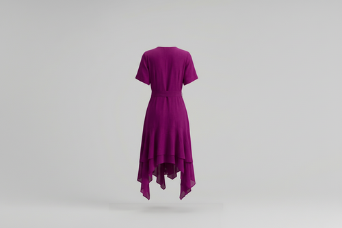 A.L.C Women’s Purple Claire Silk Wrap Dress