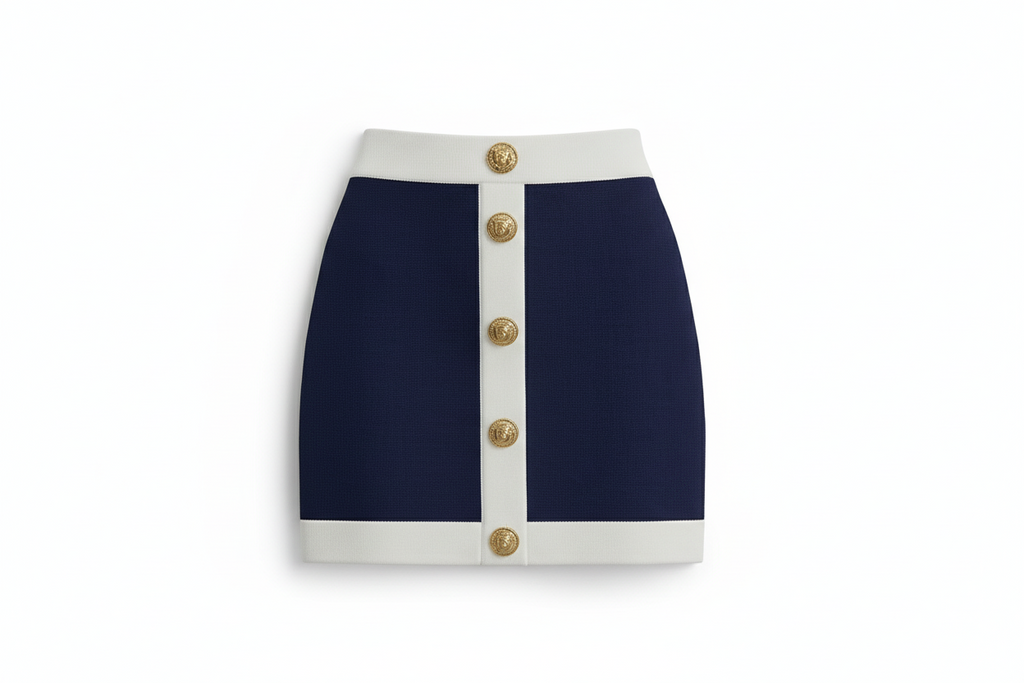 Alice & Olivia Colton Button Front Mini Skirt in Black