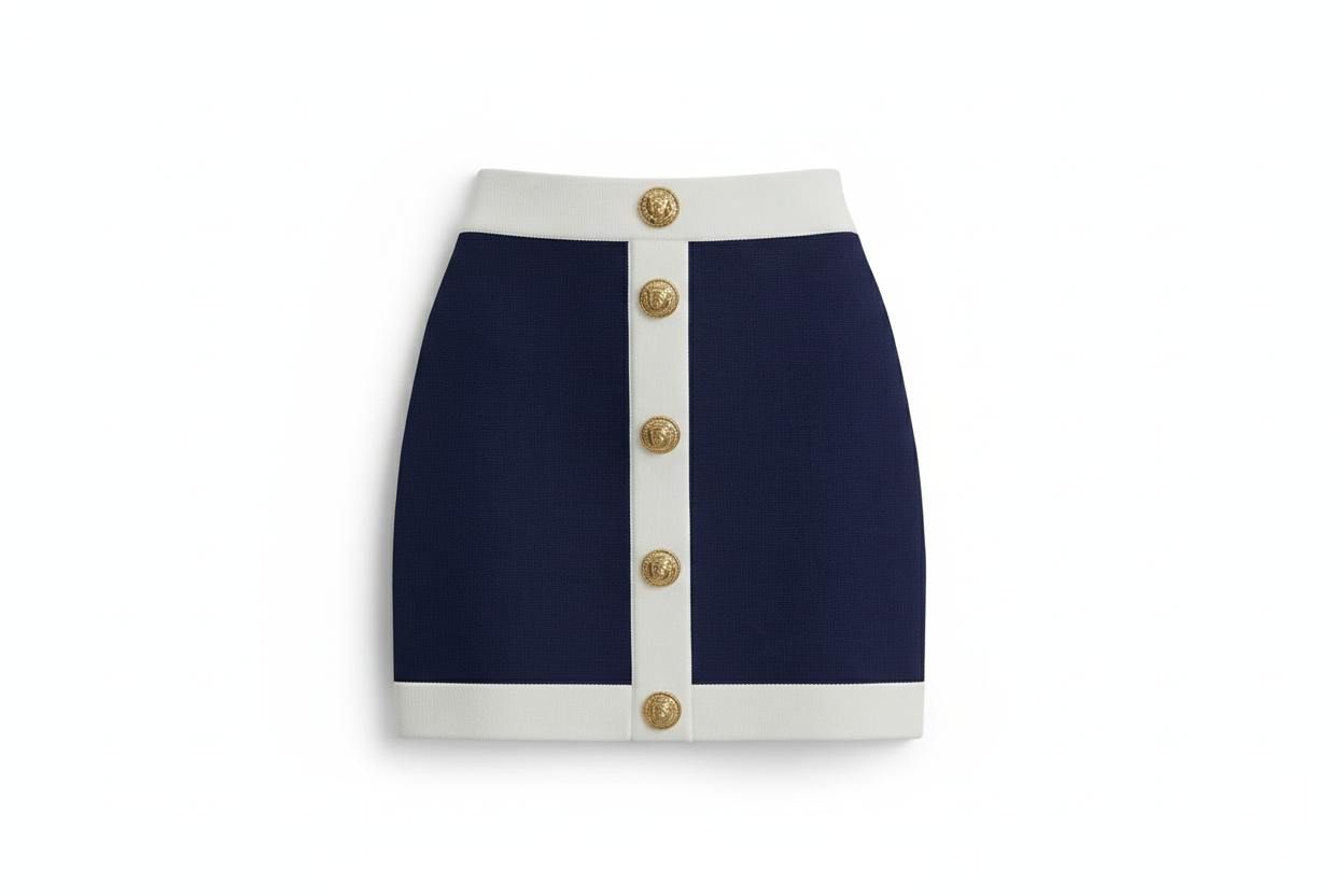 Alice & Olivia Colton Button Front Mini Skirt in Black