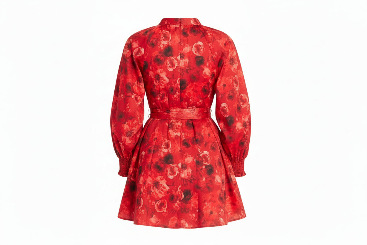 Alice & Olivia Janis Button Down Front Godet Mini Dress