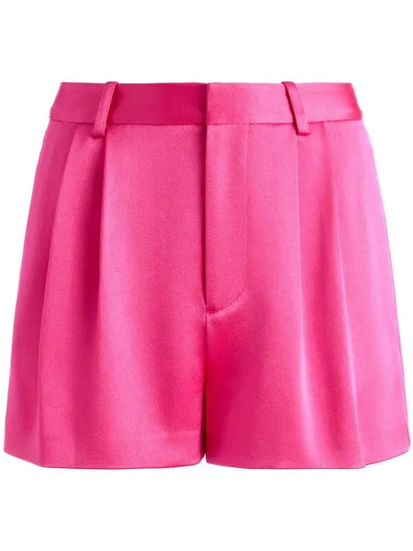 Alice and Olivia Conry Pleated Shorts in Hot Pink