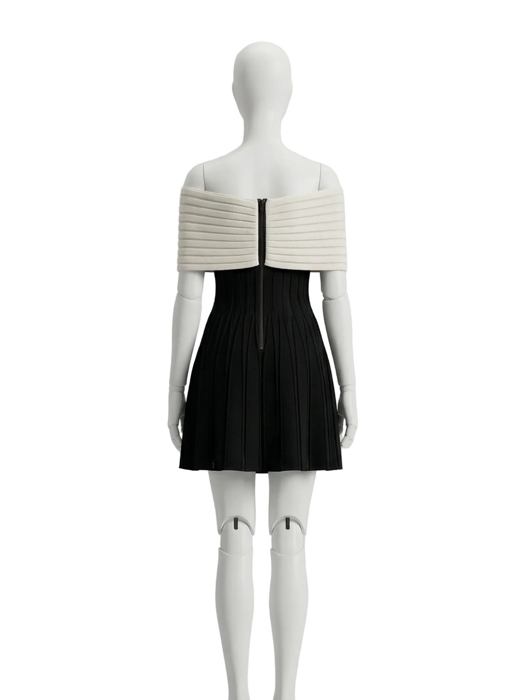 Balmain Off Shoulder Knitted Minidress