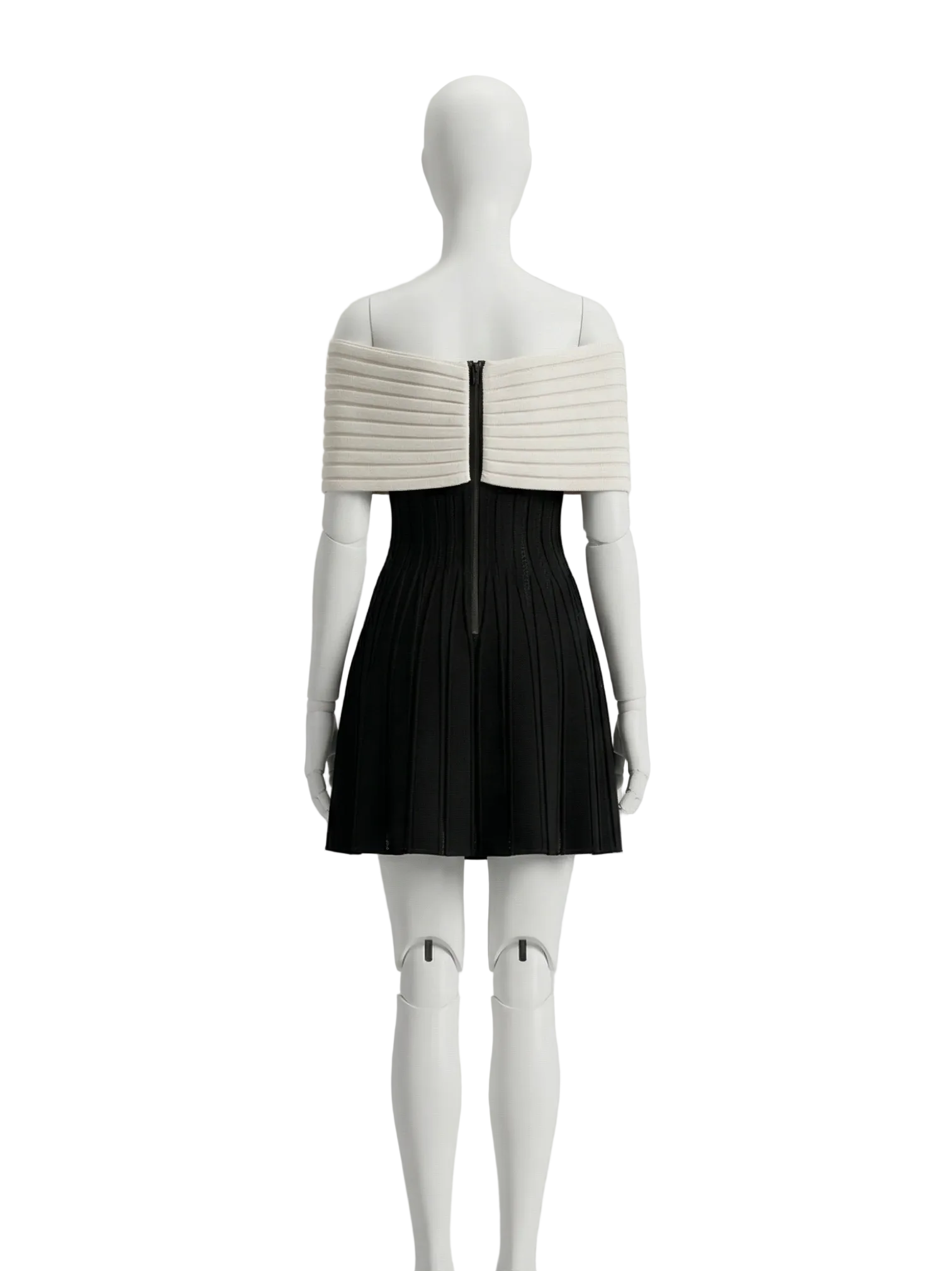 Balmain Off Shoulder Knitted Minidress
