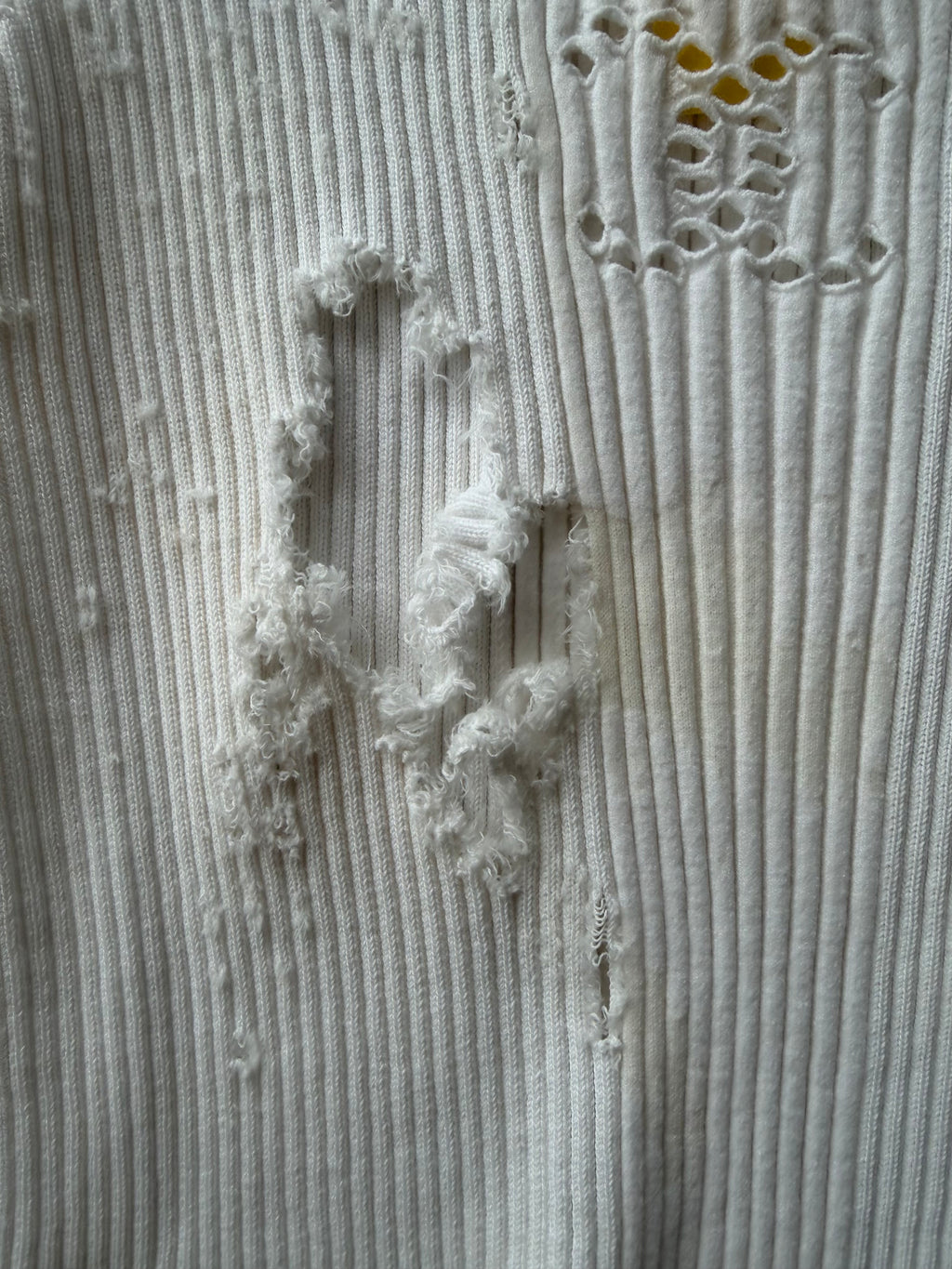 Chanel Ribbed Knit Tank Top in White