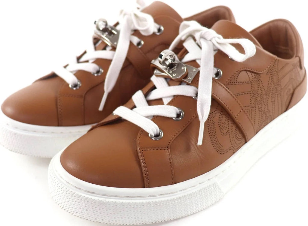 Hermes Day Sneakers Neutral Perforated Calfskin