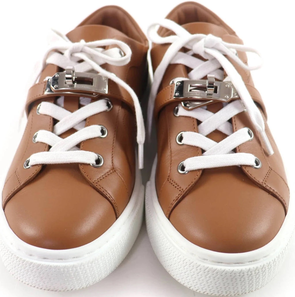 Hermes Day Sneakers Neutral Perforated Calfskin
