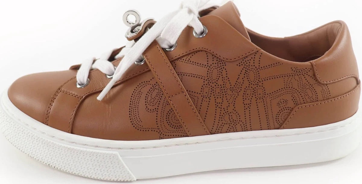 Hermes Day Sneakers Neutral Perforated Calfskin