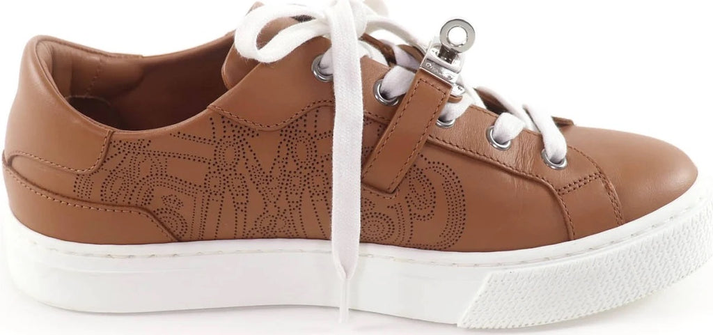 Hermes Day Sneakers Neutral Perforated Calfskin