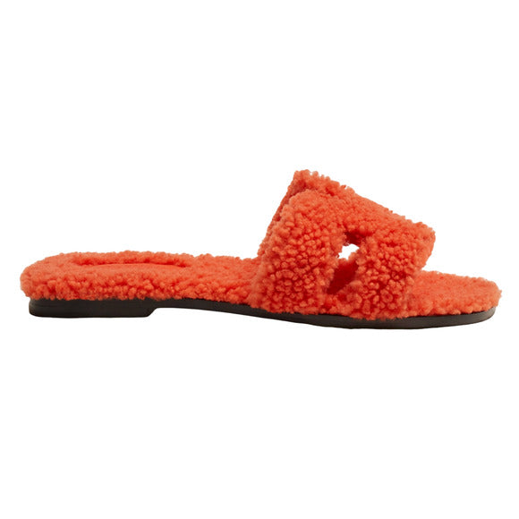 Hermes Oran Sandals (Wool Skin Orange)