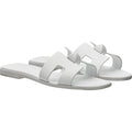 Hermes Oran Sandals in White