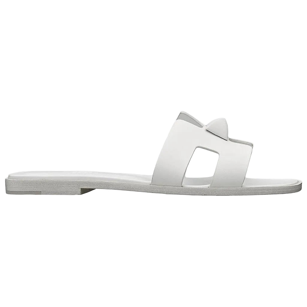 Hermes Oran Sandals in White