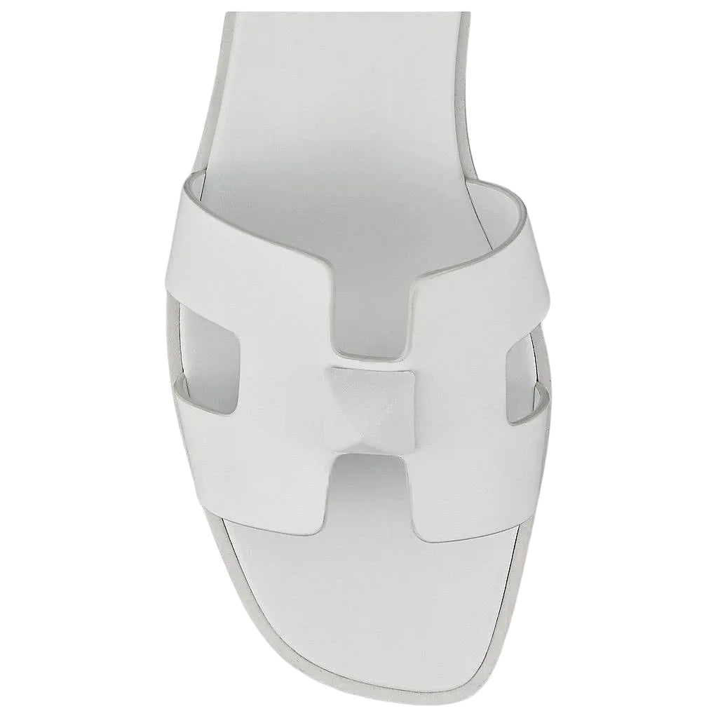 Hermes Oran Sandals in White