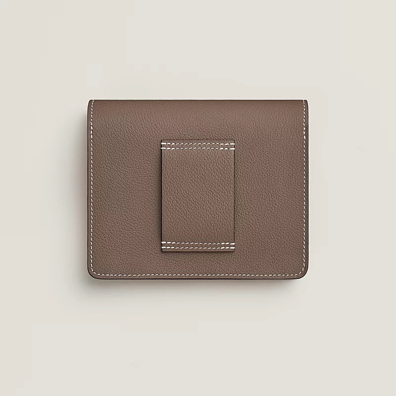 Hermés Roulis Slim Wallet in étoupe