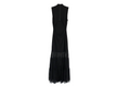 Stuad Black Evening Gown with Tiered Tulle Skirt