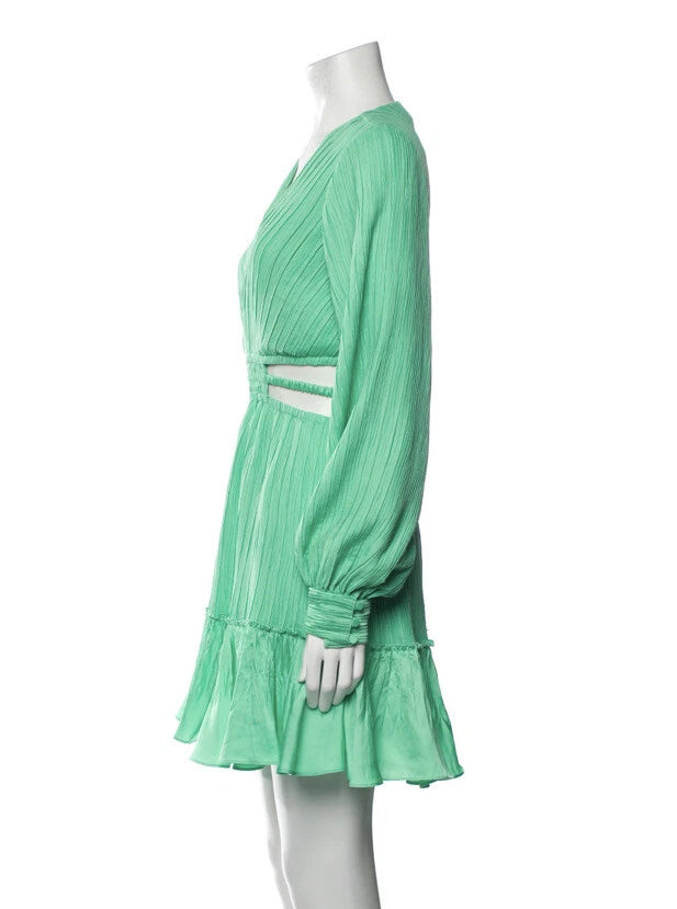 Jonathan Simkhai V-neck Mini Dress in Green