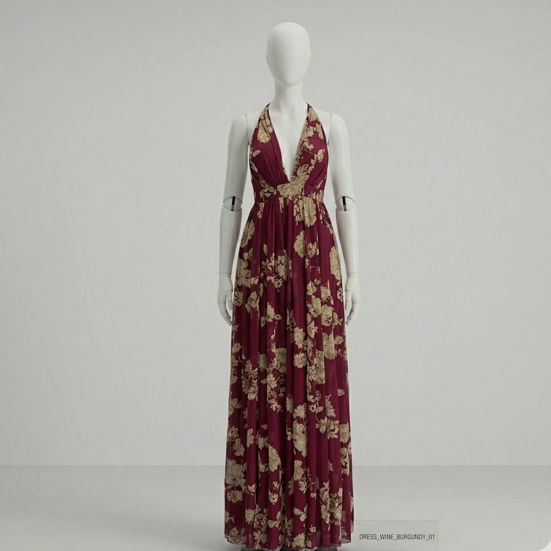 Luxxel/Maxi Dress in Red Florals