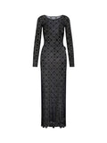 Marine Serre Womens Black Monogram Dress