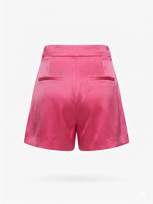 Alice and Olivia Conry Pleated Shorts in Hot Pink