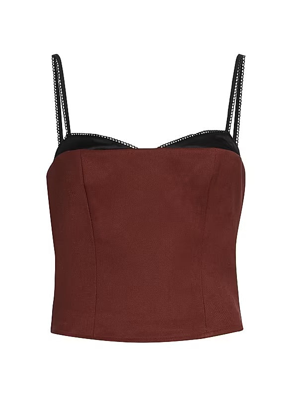 Reformation Melanie Sweetheart Crop Top
