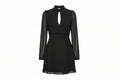 Reformation Black Ottessa Wrap Mini Dress
