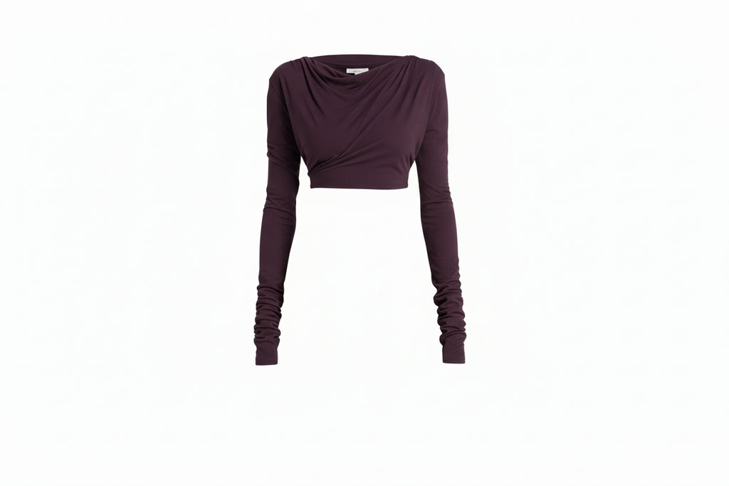 Rick Owens Lilies Jade Long Sleeve Top in Purple