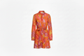 Farm Rio Floral Print Shirt Mini Dress