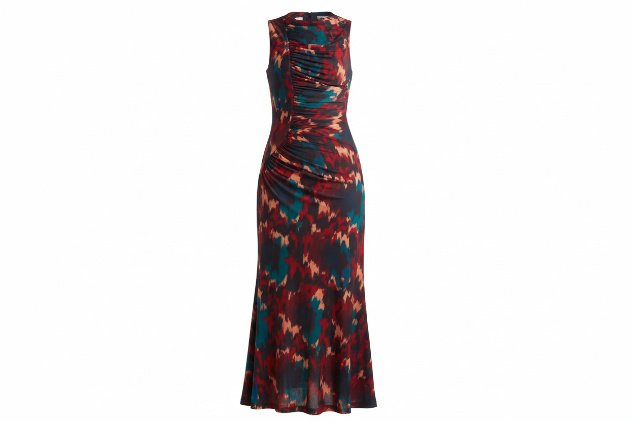 Ulla Johnson Printed Long Dress in Red