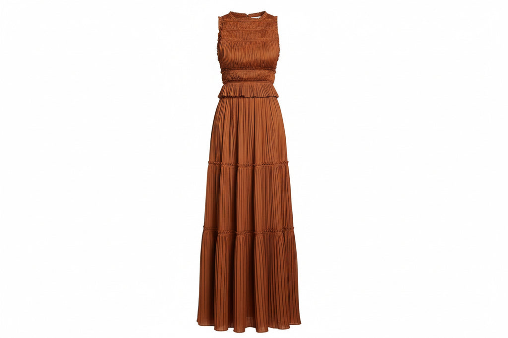 Ulla Johnson Ziva Plissé Satin Skirt