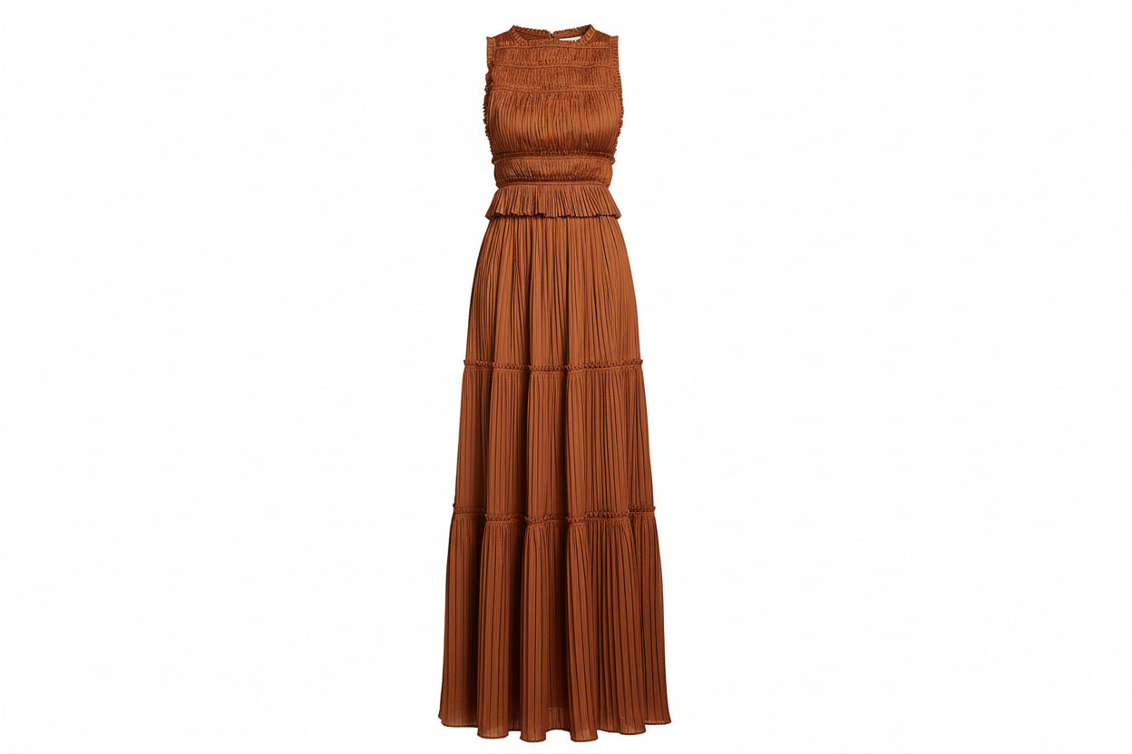 Ulla Johnson Ziva Plissé Satin Skirt