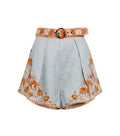 Zimmermann Andie Floral Linen High-Rise Shorts