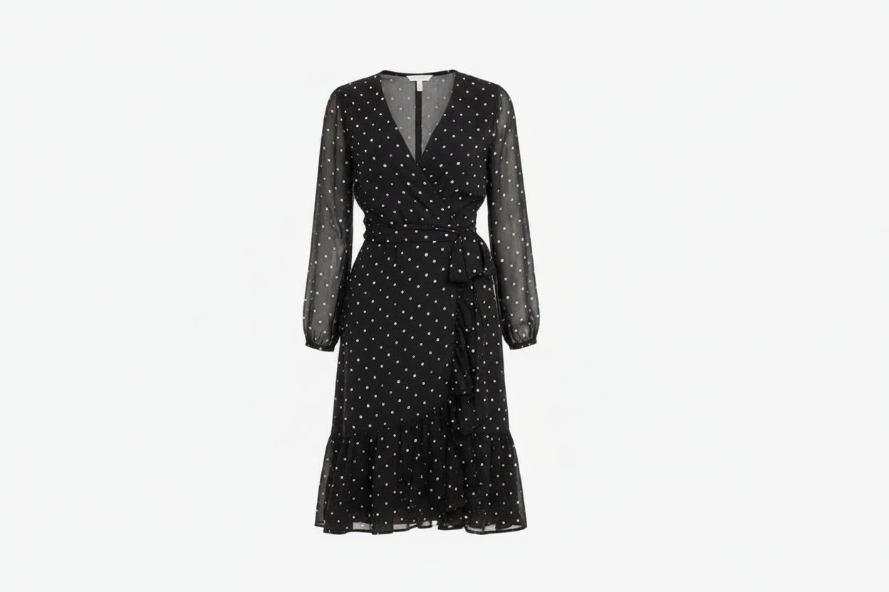 Point Sur Dress Polka Dot Dress in Black and White